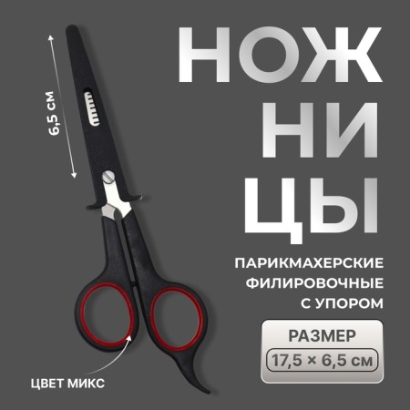 Filive scissors with emphasis, blade - 6.5 cm, color mix