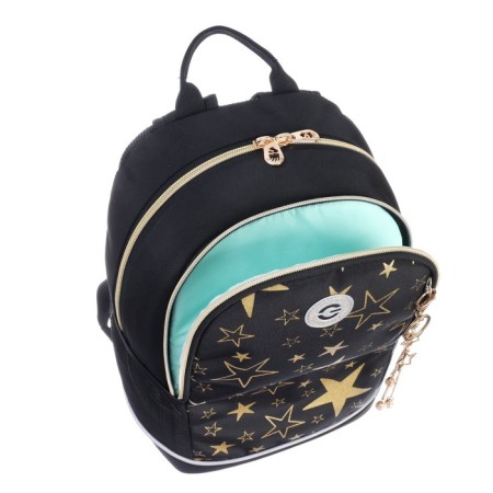 School backpack, 38 x 28 x 18 cm, Grizzly 363, ergonomic back, black RG-363-5_3-10