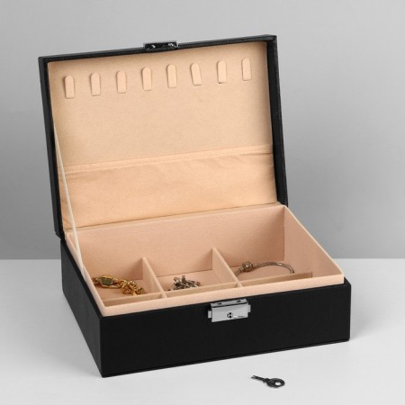 Strack for jewelry "Casket" A removable stand, 17 × 23 × 8.5 cm, black color-2
