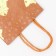 Golden embossing craft package, round handle, "bell" 15 x 21 x 8 cm, 120 g