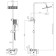 The shower system Rush Thira TR3635-50Black, tropical shower, shower, brass, black