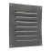 Ventilation grate Zein luxury RM1717SR, 175 x 175 mm, with a grid, metal, silver