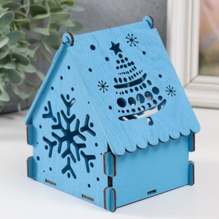 Domik box "Snowflake" Blue 12x10x14 cm (set of 7 parts)-2