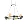 Svetnik "Desio" 12xg9 black and gold 67x67x18-118 cm