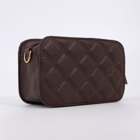 Cross-Bodi Bag on a zipper, brown color-2