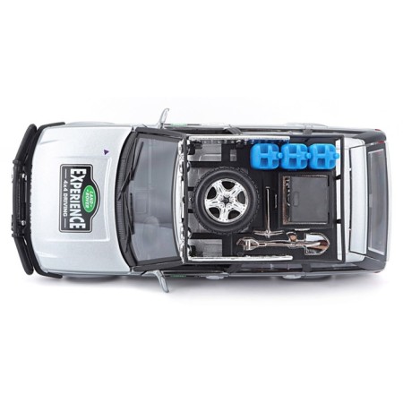 BBURAGO LAND ROVER, DIE-CAST, 1:26, opening doors, silver color-4