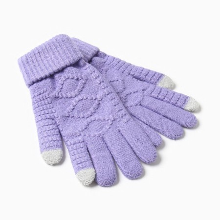 Female gloves, purple color, rr 7-8-1
