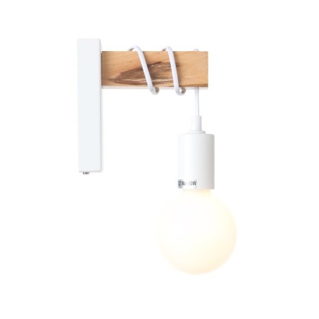 Wall lamp EVOLUCE. SL1142.501.01. Bagetti. 1x60 W, E27, 6.5x16 cm, white color, light wood-1