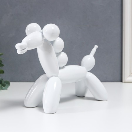Souvenir Polystone "Air Ball - Horse" White 18x8x28 cm