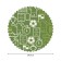 The tablecloth "Football Attributes", Round, Saten, D = 150 cm