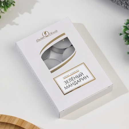 A set of candles of tea flavored "Green Mandarin", 6 pcs, 12 g-3