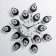 Watching clock, series: openwork, "black petals", smooth move, D-15 cm, 47 x 47 cm
