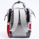 Women's backpack with a thermal carman, thermal drum - portfolio, gray/red color