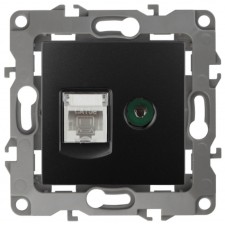 Combined RJ45+TV, IP20, ERA12, Anthracite
