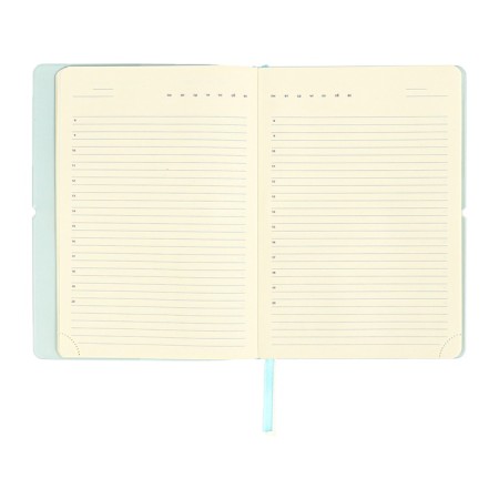Diary of Leduced A5 136 DEVENTE sheets. Jane, soft pvc cover, elastic band, perforation, liesse, block 70, blue-12