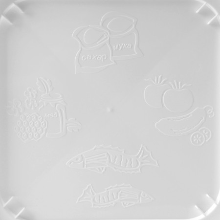 Container for flour and sugar, 25 l, decor, white color-3