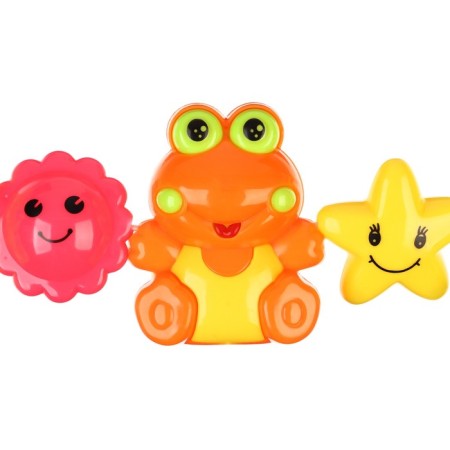 Stretching on the stroller/crib "frogs", 3 toys, color mix, crush me-3
