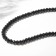 Beads on threads ball No. 4 "Spinel", Black color, 43cm