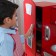 Toy kitchen made of wood "vintage", red color