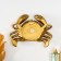 Panel interior polystone "Mirror crab" gold 23x4x18 cm