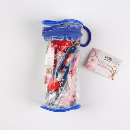 Sewing set, 45 items, in PVC handbag, 7.5 × 7.5 × 16.5 cm, color mix-7