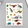 Tattoo on the body color "Cartoon dinosaurs" MIX 24x14.5 cm