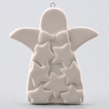 Christmas tree decoration for coloring "Angel with stars", with a suspension-3