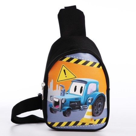 Children's bag for a boy over the shoulder "Tractor"-2