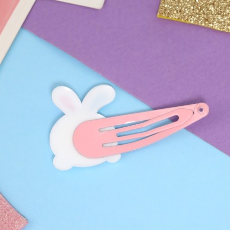 Invisible hair "Adele" (set 2 pcs) cute bunny, 5.5 cm-3