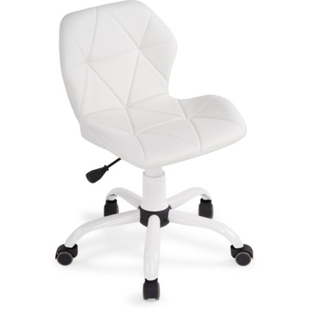 Computer chair Wald Metal/Ecokuzha, White/White 47x54x70 cm-5