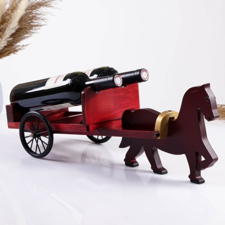 Mini-bar/stand for a bottle chariot, for 2 bottles of 38 x 15.5 x 11 cm