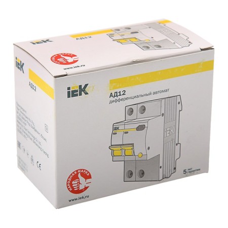 Differential machine IEK, AD-12, 2P, 16 A, characteristic C, 30 mA, 4.5 KA, MAD10-2-016- 37425-3