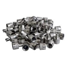 Caps on the tire valve with a key, chrome, metal, 60 pcs., AVC-60-04