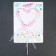 Topper "Heart", white, pink color