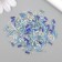 Glass glass 2x6 mm "spiral tubes. Blue-blue melange" 10 g ≈300 pcs