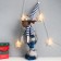 Interior doll "moose in a striped cap and scarf, blue outfit" 52x13x17 cm