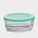 Glass container Polar, 785 ml, 2 sections, green cover