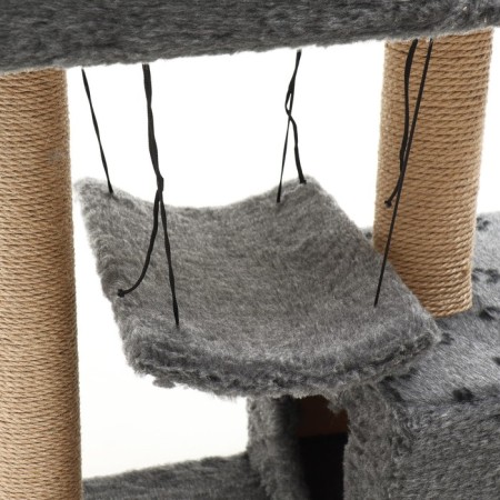 Complex for cats with a claw, with wide pillars, 3 -level, with 2 houses and hammock, 72 x 95-6