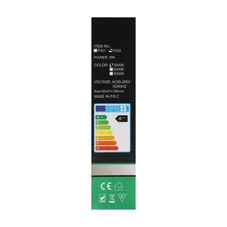 Front Facade "Gloss", FSD-044, 8 W, 3000K, 4 rays, IP65, 220 V, plastic, black-12