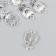 Decor for creativity Metal "Flower with leaves" silver 1.2x2 cm