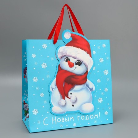 Gift package "Snowman", 30 x 30 x 15 cm, new year-2