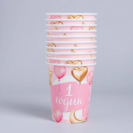 A one -time paper glass "1 year old baby", 250ml.-1