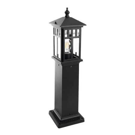 Garden-park lamp Feron PL676, IP44, E27, 60 W, 155x155x600 mm, black color