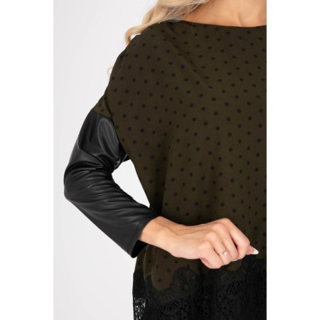 Female blouse, size 44, khaki color-10