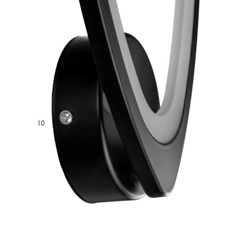 Sconces "dolka" 12W LED 3000K black 17x7.5x21.5 cm-3