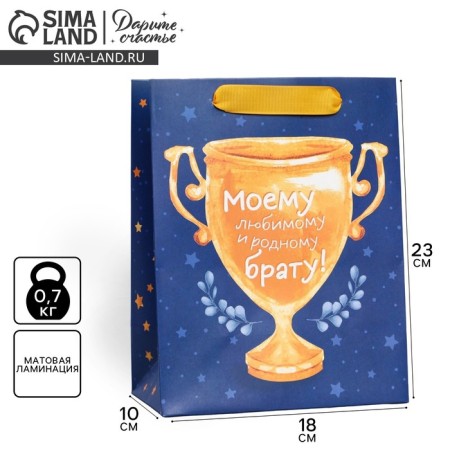 Gift laminated vertical, packaging, “brother”, MS 18 x 23 x 10 cm
