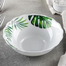 The salad bowl of the “fern leaf”, 430 ml, d = 15.5 cm, glass ceramics