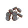 Furniture round tundra, d = 20 mm, 8 pcs., Brown color