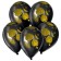 Latex ball 12 "Leaves", pastel, set 5 pcs., Black color