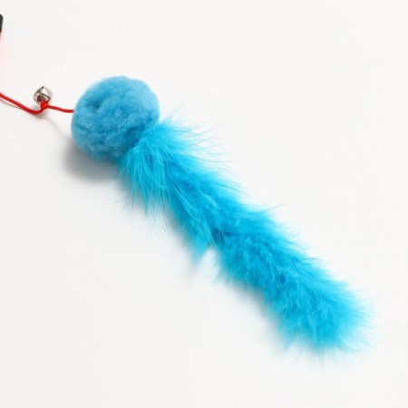 Domesticon-pound with a soft ball and fur tail, blue-2